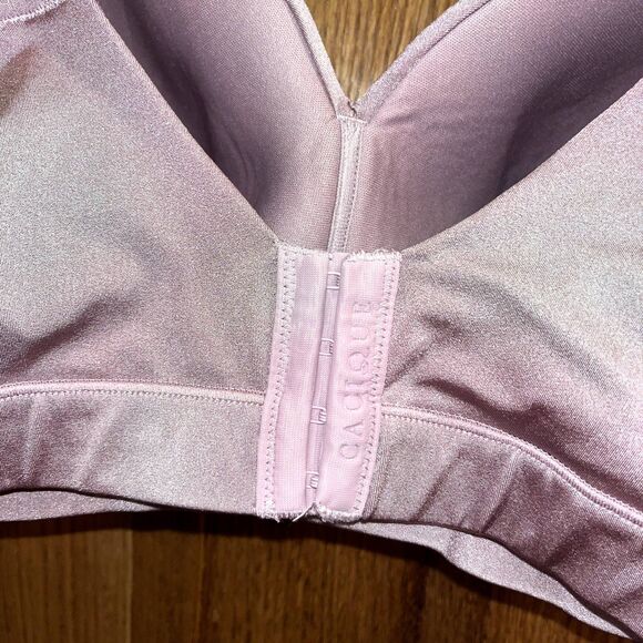 Cacique Lightly Lined No Wire Bra 40DD Shimmer Pink Everyday Comfort Adjustable - Picture 4 of 6